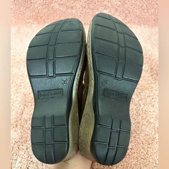 Josef Seibel Leather Slide Heeled Sandals Women’s Size 7.5 (EU 38) - Picture 9 of 11